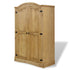 Maison Madeleine -  Wardrobe Mexican Pine Corona Range 2 Doors